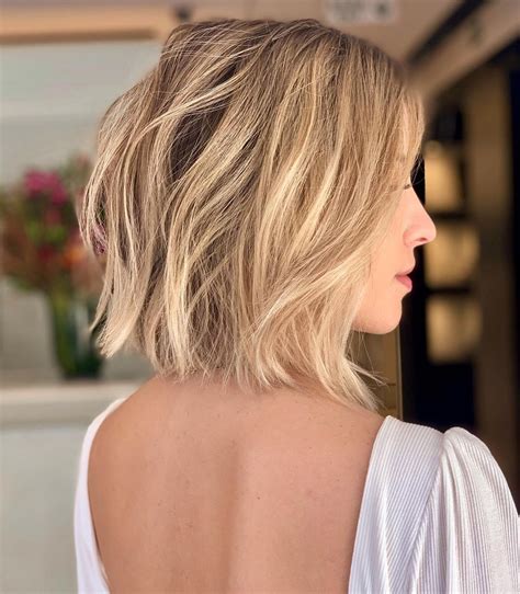 blunt cut wavy hair|short layered blunt cut hairstyles.